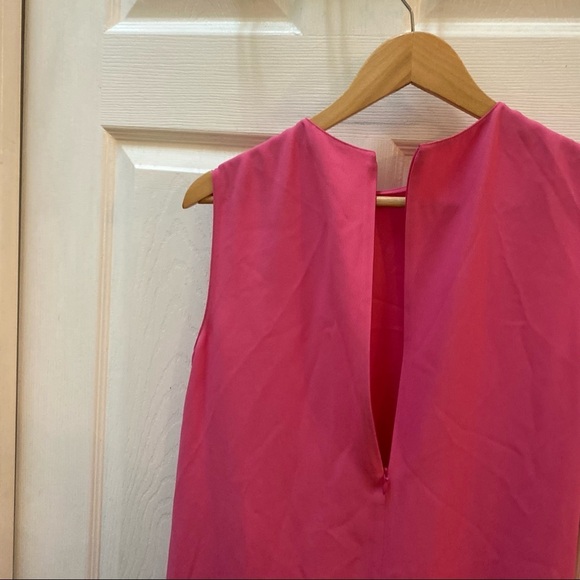 Red Valentino Pink Envers Sleeveless Crepe Ruffle Shift Dress EU 42 $1998 - Picture 6 of 12